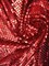 1 Yard Bold Red Square Foil Sequin Mesh Fabric For Costumes Crafts Displays 42″ Wide